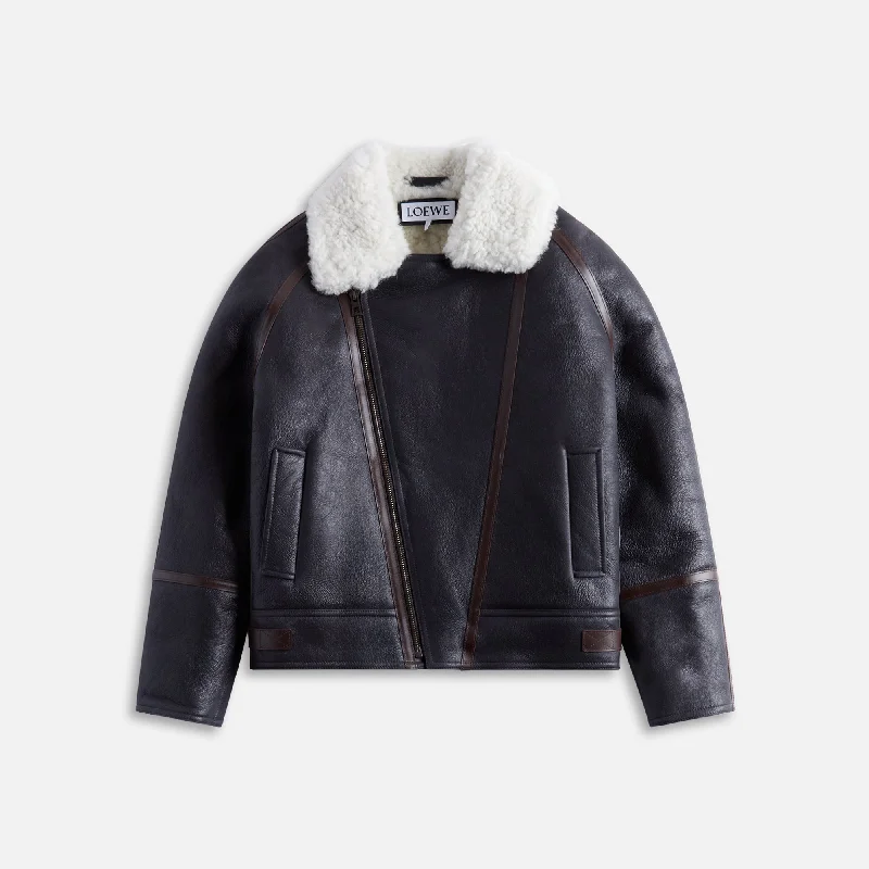 Loewe Aviator Jacket - White / Black