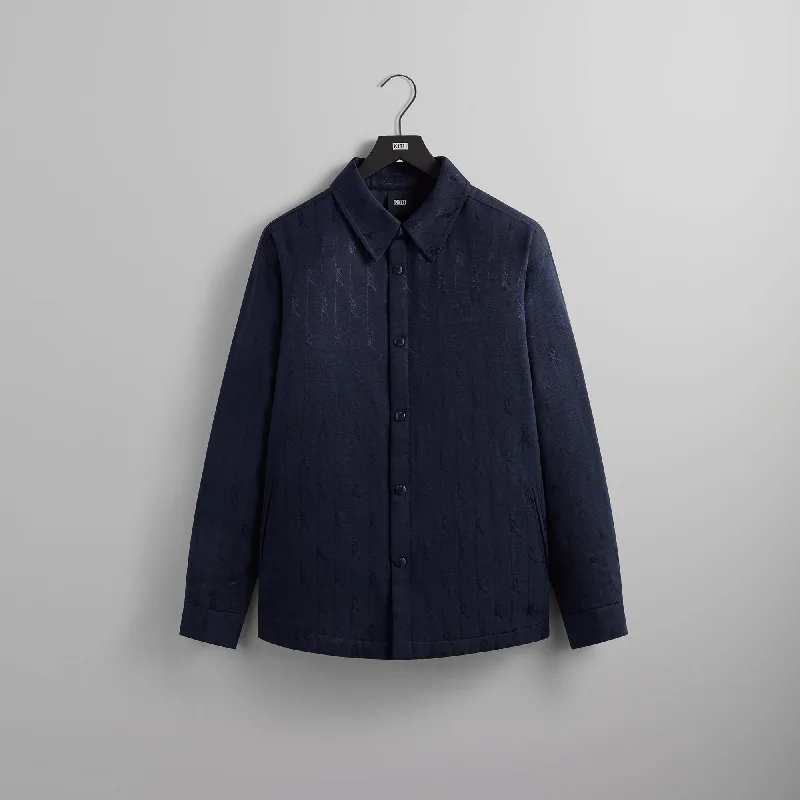 Kith Jacquard Faille Sutton Quilted Shirt Jacket - Nocturnal