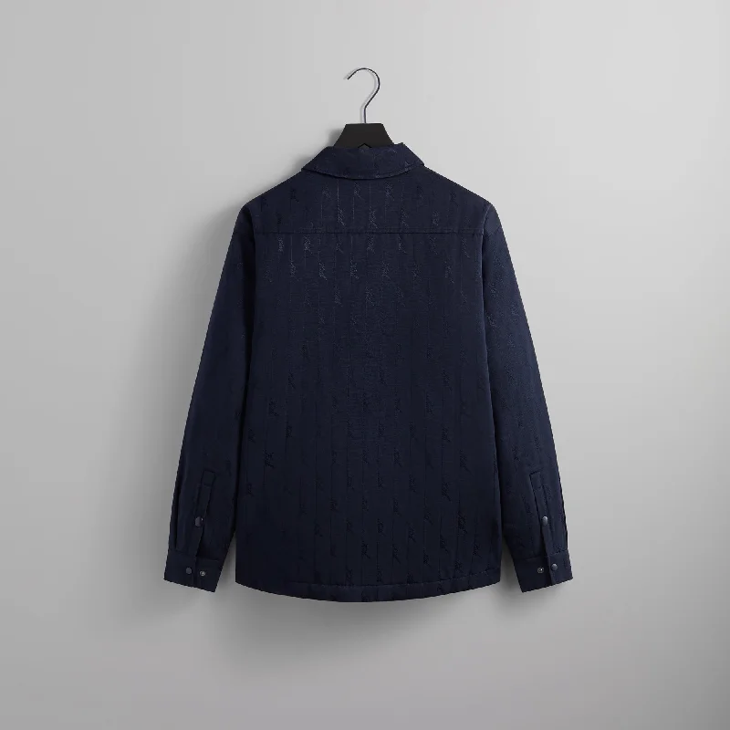 Kith Jacquard Faille Sutton Quilted Shirt Jacket - Nocturnal