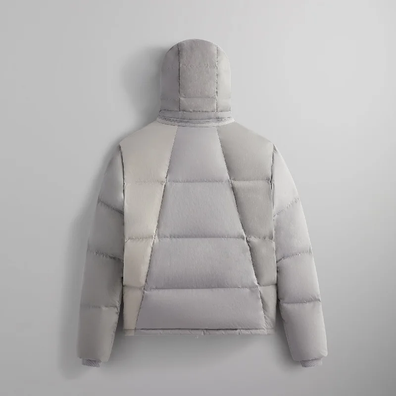 Kith Color-Blocked Wrinkle Nylon Midi Puffer - Rocket