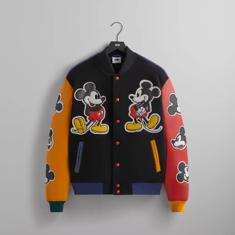 Disney | Kith for Mickey & Friends Wool Varsity Jacket - Black