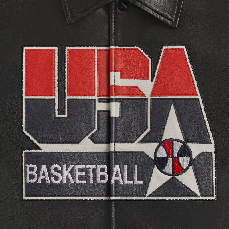 Kith for USA Basketball Leather Jacket - Black