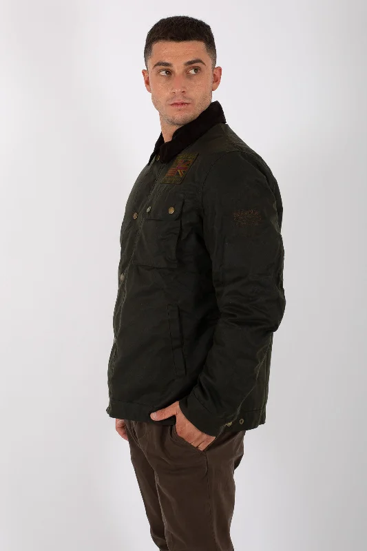 Barbour International Workers Wax Giacca Spalmata Verde Uomo