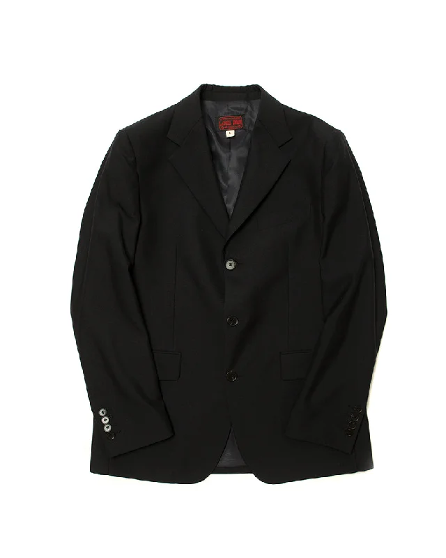 Black Three Button Jacket