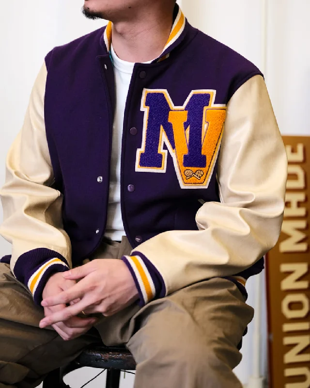 Leather Sleeve Letterman Jacket