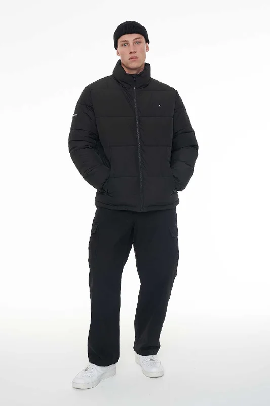 MENS TRACK PUFFER JKT BLACK