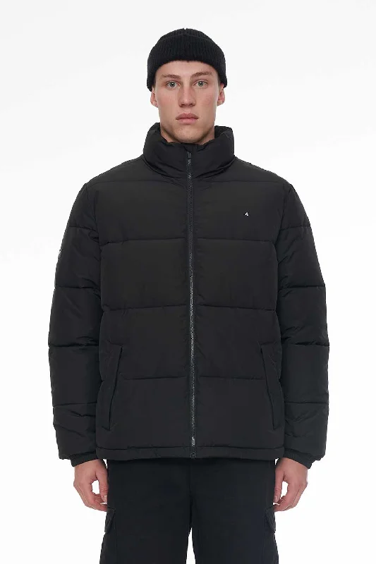 MENS TRACK PUFFER JKT BLACK