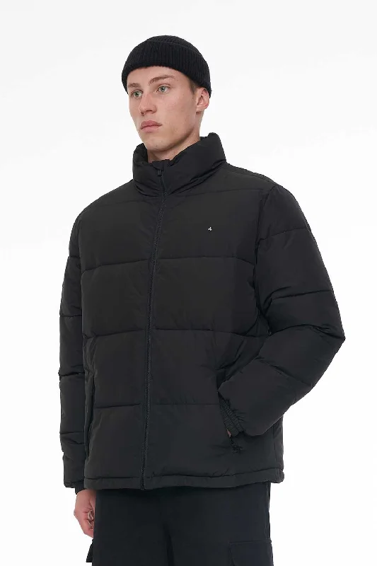 MENS TRACK PUFFER JKT BLACK