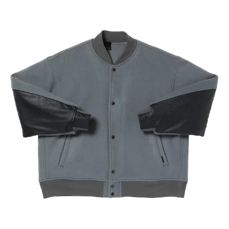 N.HOOLYWOOD DROP SHOULDER BOMBER JACKET-CHARCOAL