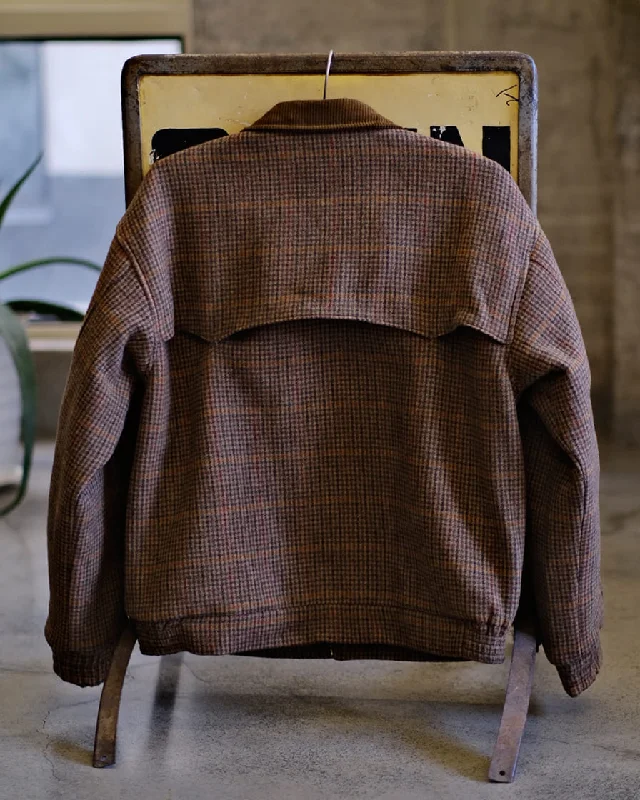 Plaid Wool Blouson Jacket