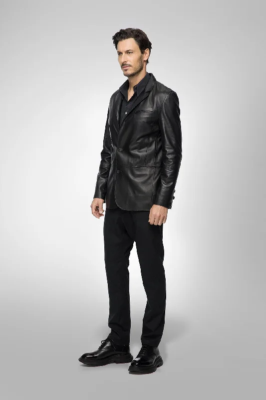 Romain - Black Leather Jacket