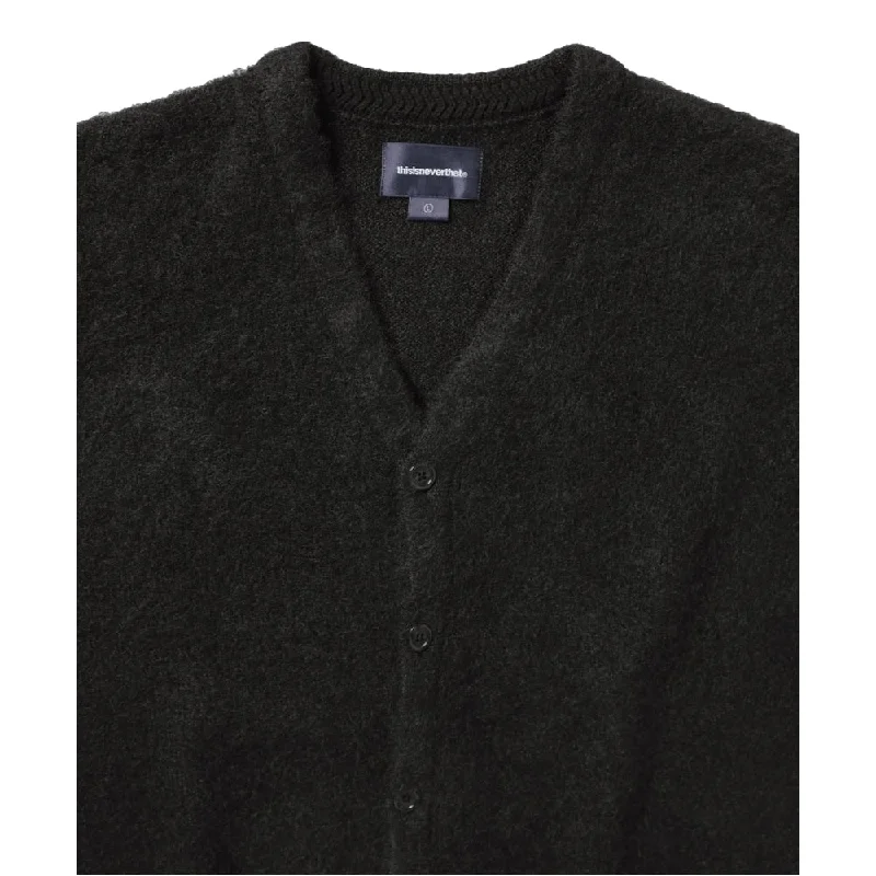 THIS IS NEVER THAT HAIRY KNIT CARDIGAN-BLACK