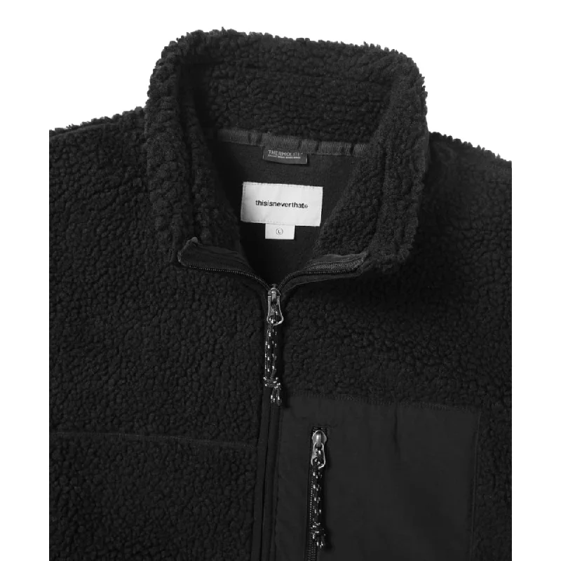 THIS IS NEVER THAT SP SHERPA FLEECE JACKET-BLACK