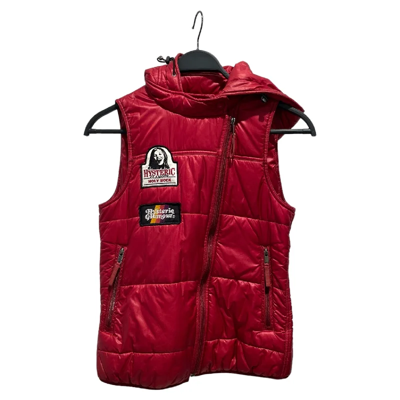 HYSTERIC GLAMOUR/Puffer Vest/FREE/Graphic/Polyester/RED/