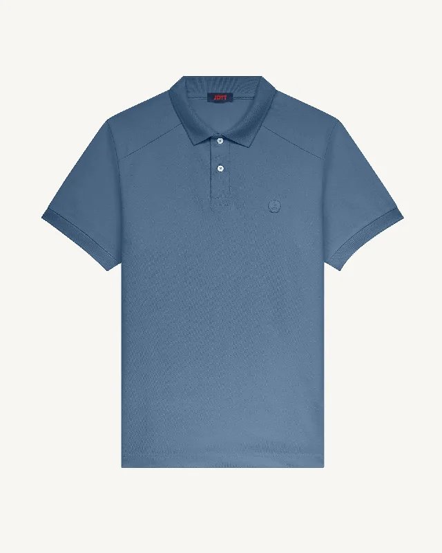 Alvaro cotton polo shirt Washed blue