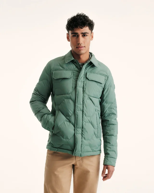 Andy Ultralight overshirt winter jacket Celadon green