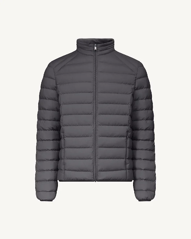 Anthracite Aragon lightweight stretch puffer jacket