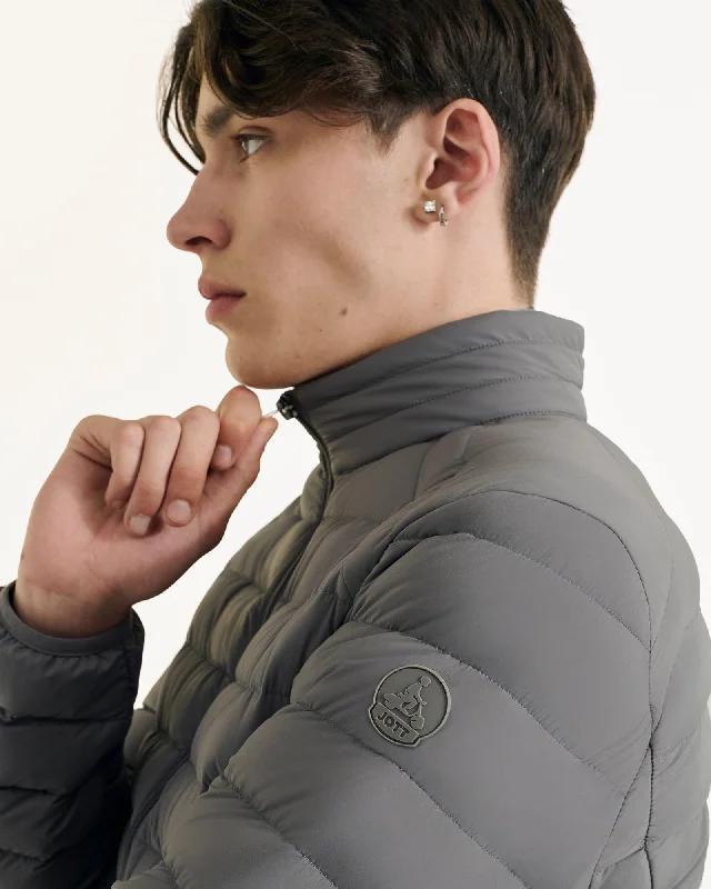 Anthracite Aragon lightweight stretch puffer jacket