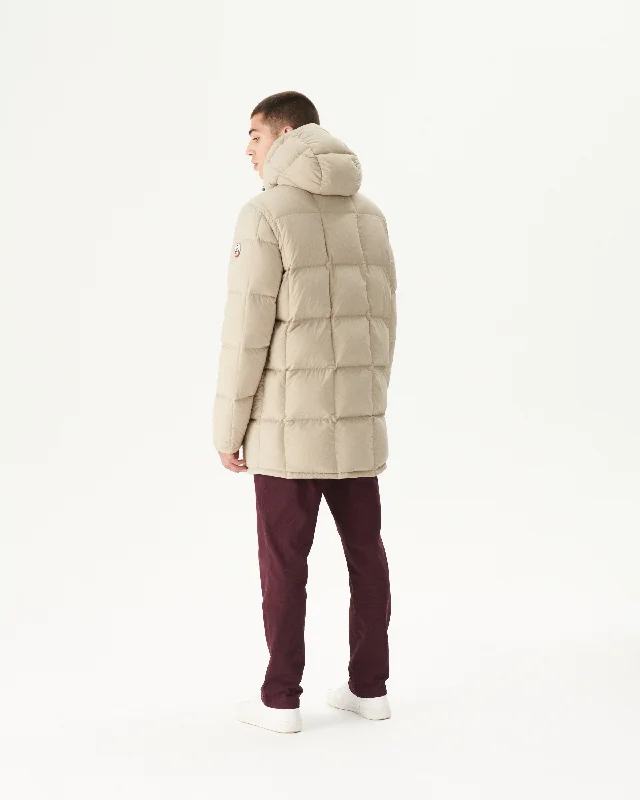 Army/Beige Warm hooded down jacket Toronto