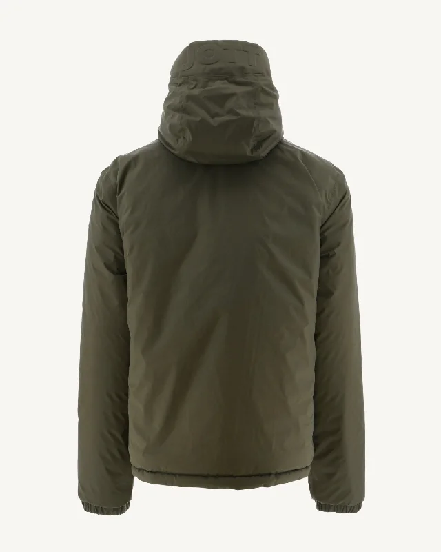 Army/Bush Bergen reversible hooded puffer jacket