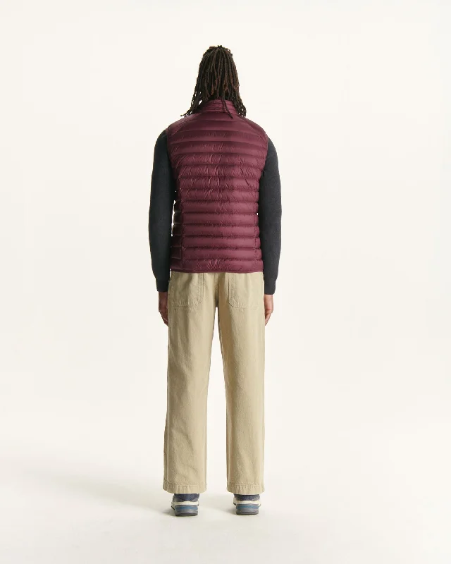 Aubergine Sleeveless down jacket Tom