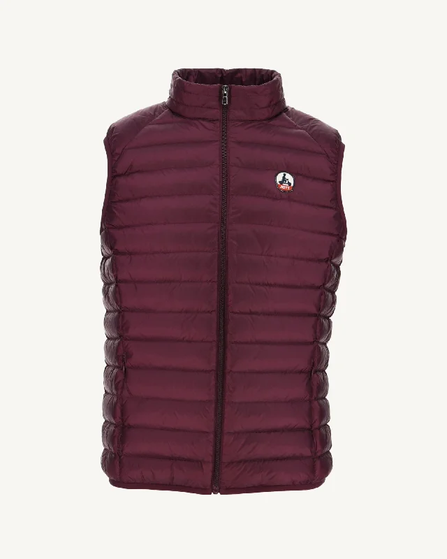 Aubergine Sleeveless down jacket Tom