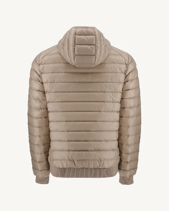 Beige Hooded down jacket Colin