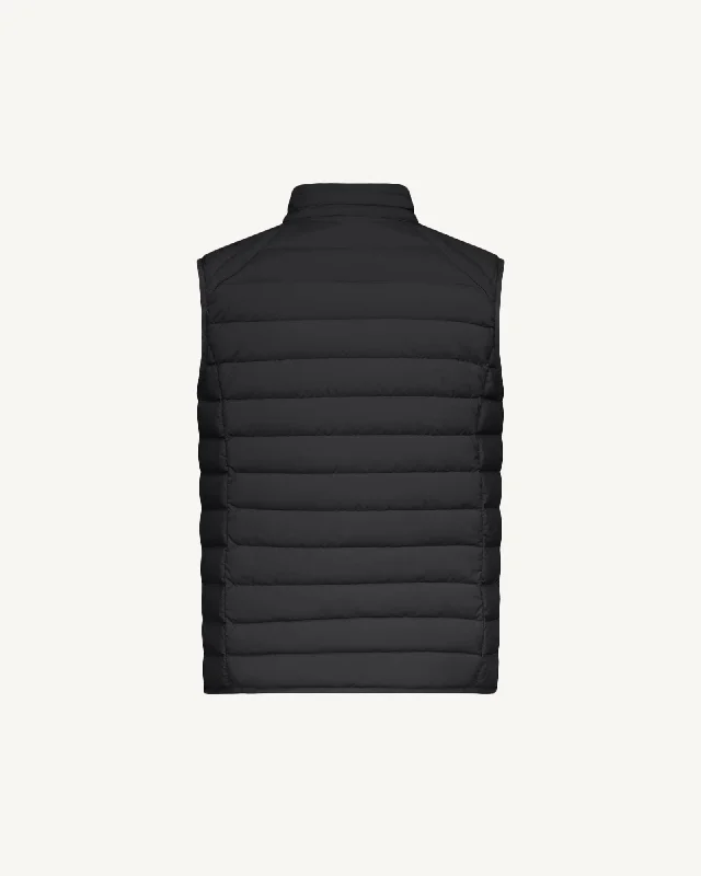 Black Arafo stretch sleeveless puffer jacket