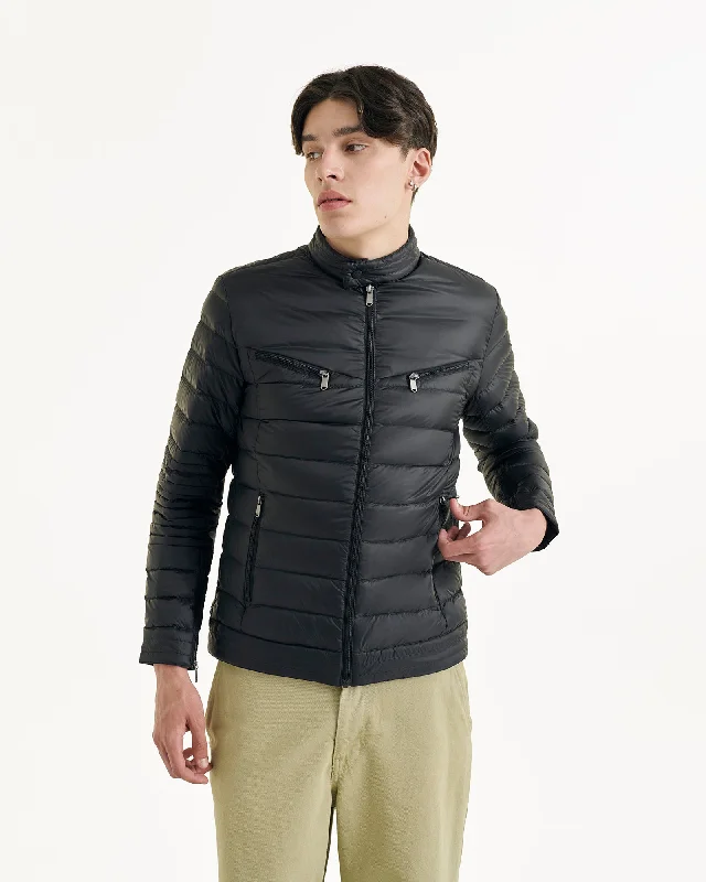 Black David puffer jacket