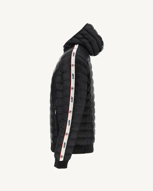 Black Hooded down jacket Colin