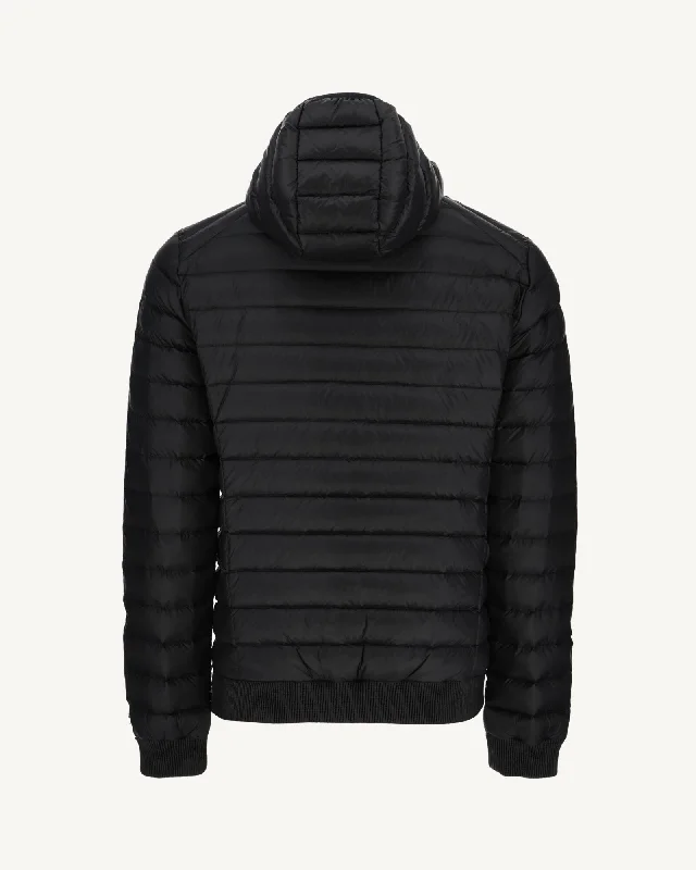 Black Hooded down jacket Colin