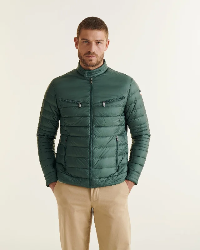 Celadon green David biker fit puffer jacket