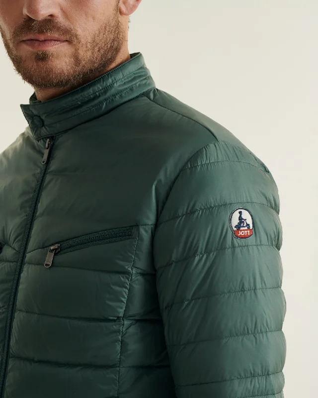 Celadon green David biker fit puffer jacket