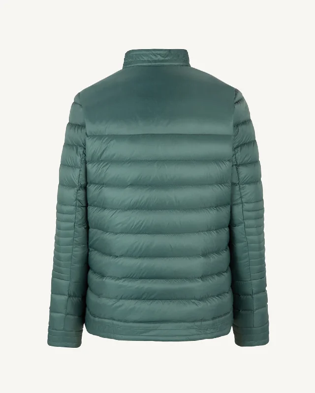 Celadon green David biker fit puffer jacket