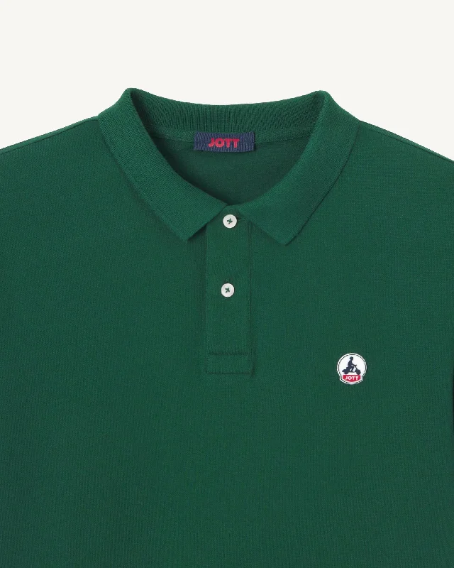 Dark green Marbella organic cotton polo shirt