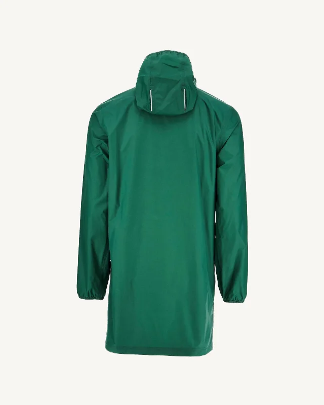 Dark green Stockholm packable waterproof jacket long