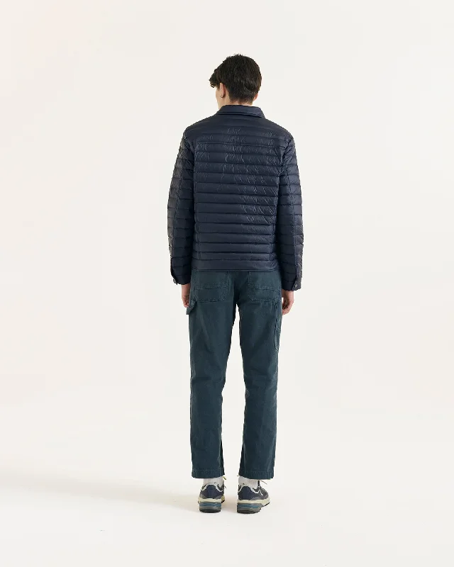 Elie denim-look down jacket Navy