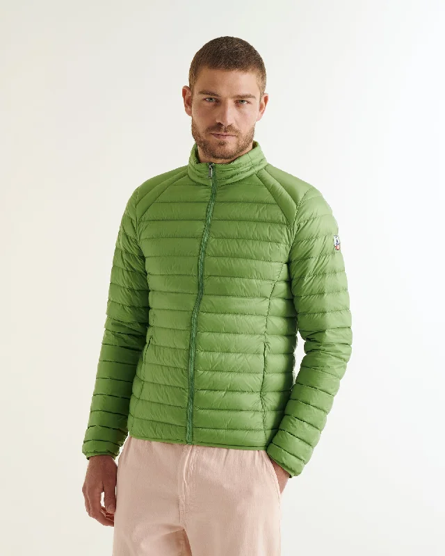 Fern green Mat lightweight puffer jacket