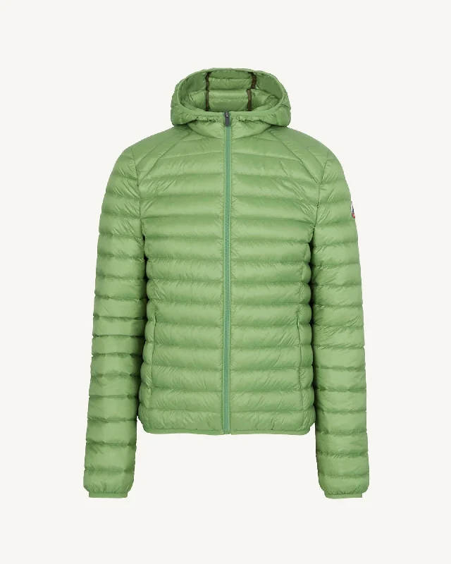 Fern green Nico lightweight hooded puffer jacket