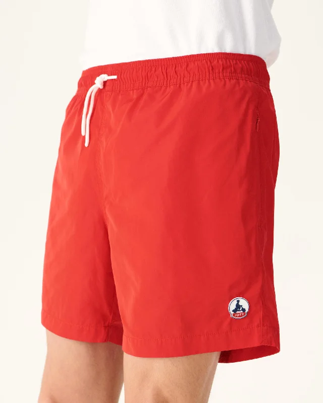 Fire red Biarritz swim shorts