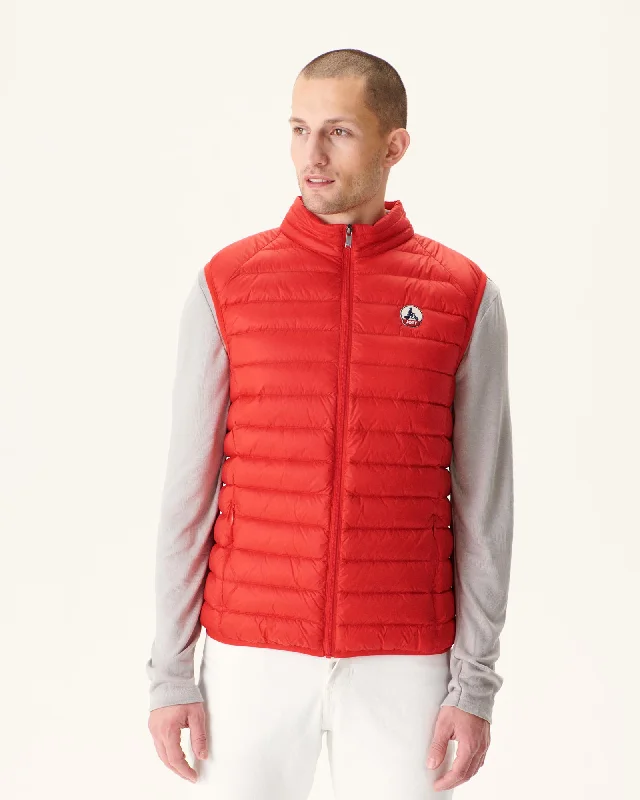 Fire red down jacket Tom