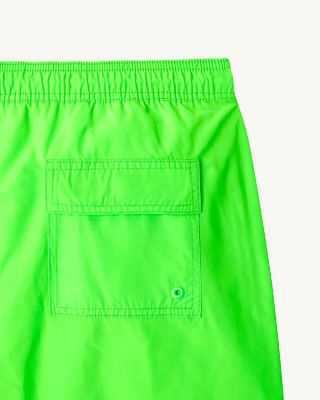 Fluo green Biarritz swim shorts