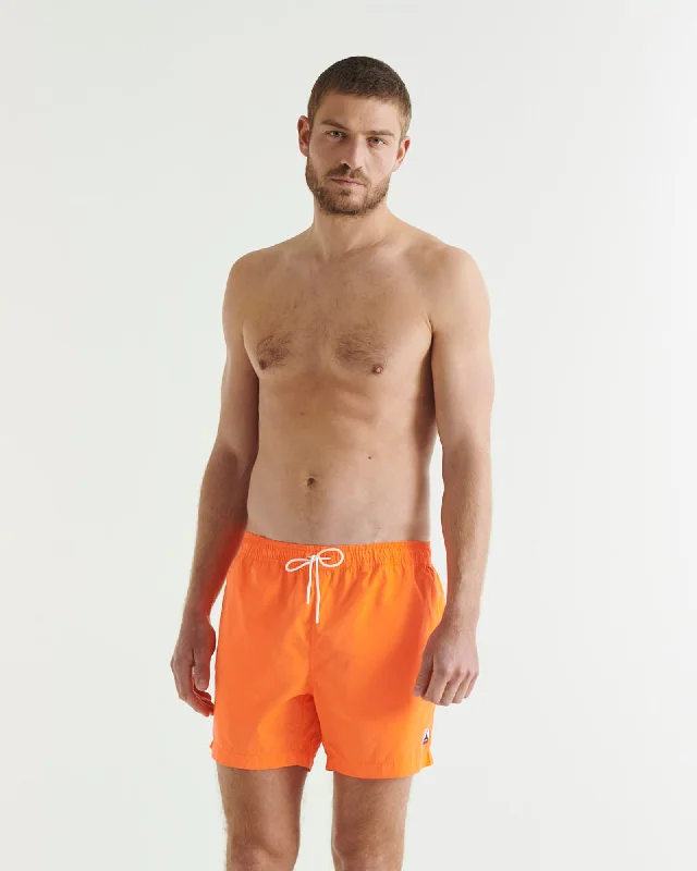 Fluo orange Biarritz swim shorts