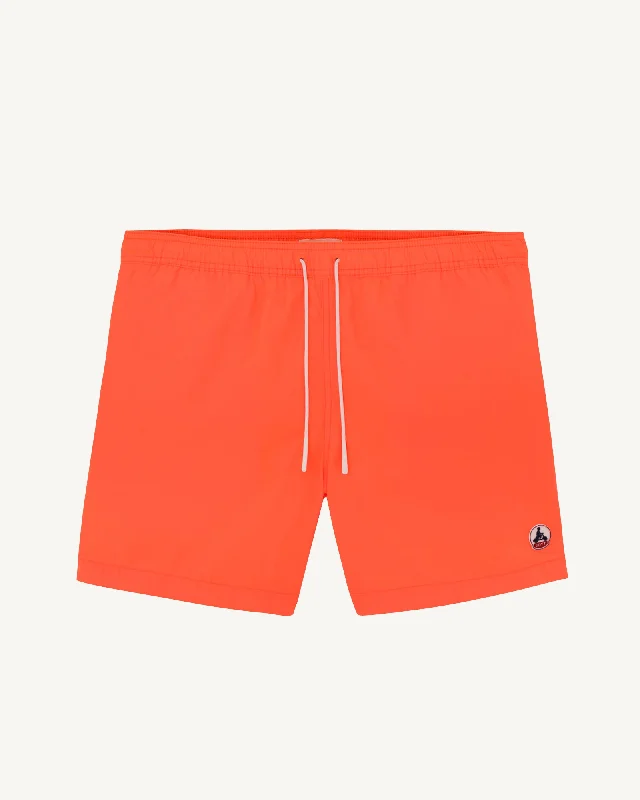 Fluo orange Biarritz swim shorts