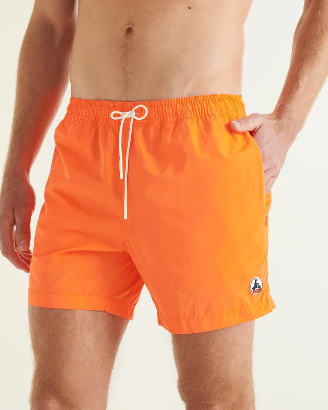 Fluo orange Biarritz swim shorts