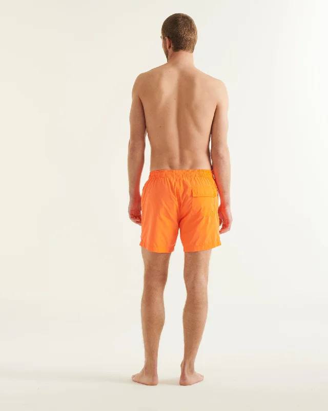 Fluo orange Biarritz swim shorts