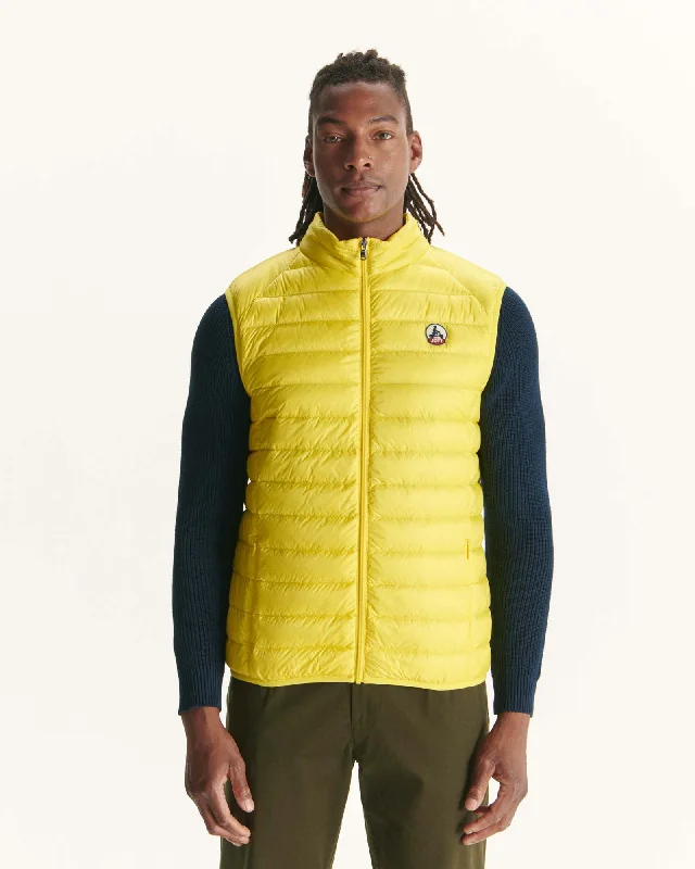 Gold yellow Tom sleeveless puffer jacket