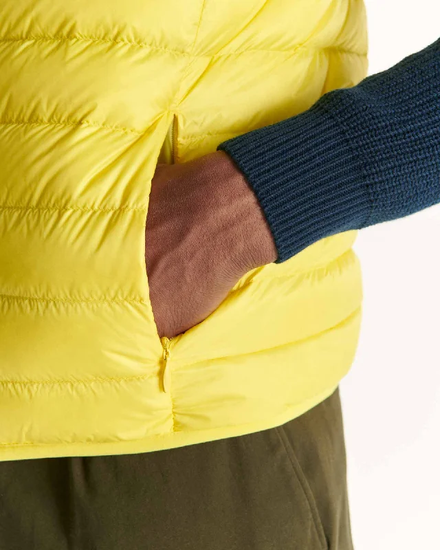 Gold yellow Tom sleeveless puffer jacket