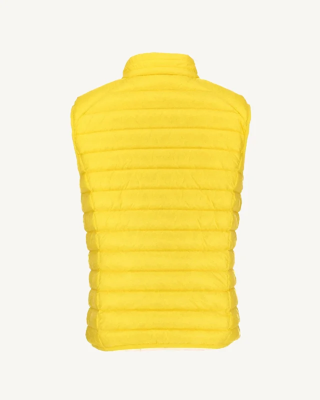 Gold yellow Tom sleeveless puffer jacket