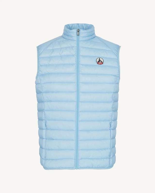 Heaven blue Tom sleeveless puffer jacket